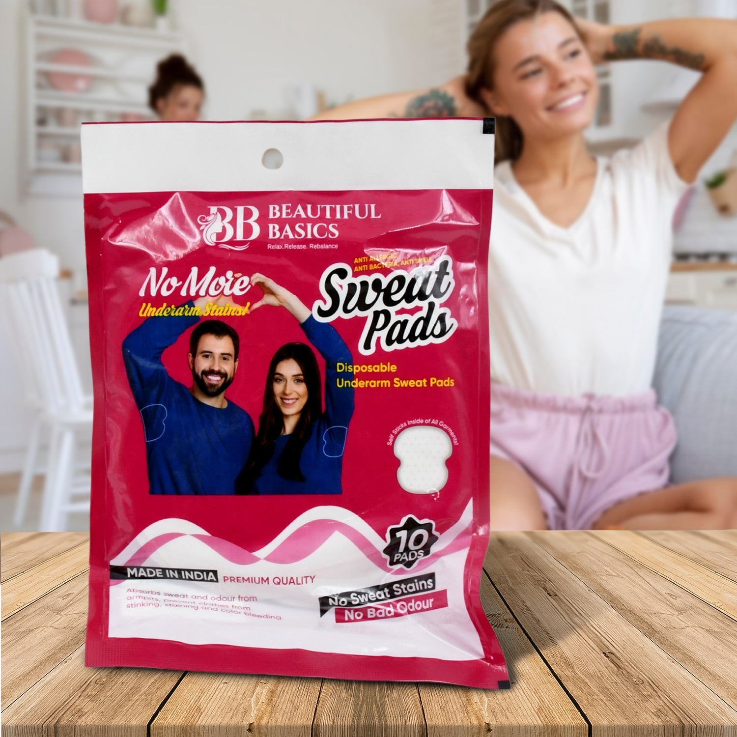 Underarms Sweat Pads Disposable Highly Absorbent Pads Cotton Anti-Allergic Anti Bacteria Anti Smell Underarm Perspiration Pad For Men And Women (Pack of 10) Underarms Sweat Pads Disposable Highly Absorbent Pads Cotton Anti-Allergic Anti Bacteria Anti Smell Underarm Perspiration Pad For Men And Women (Pack of 10)